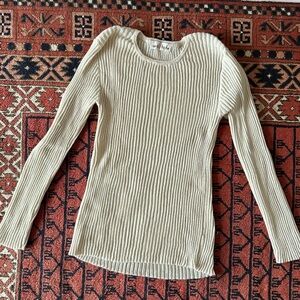 Wol hide layering rib crewneck